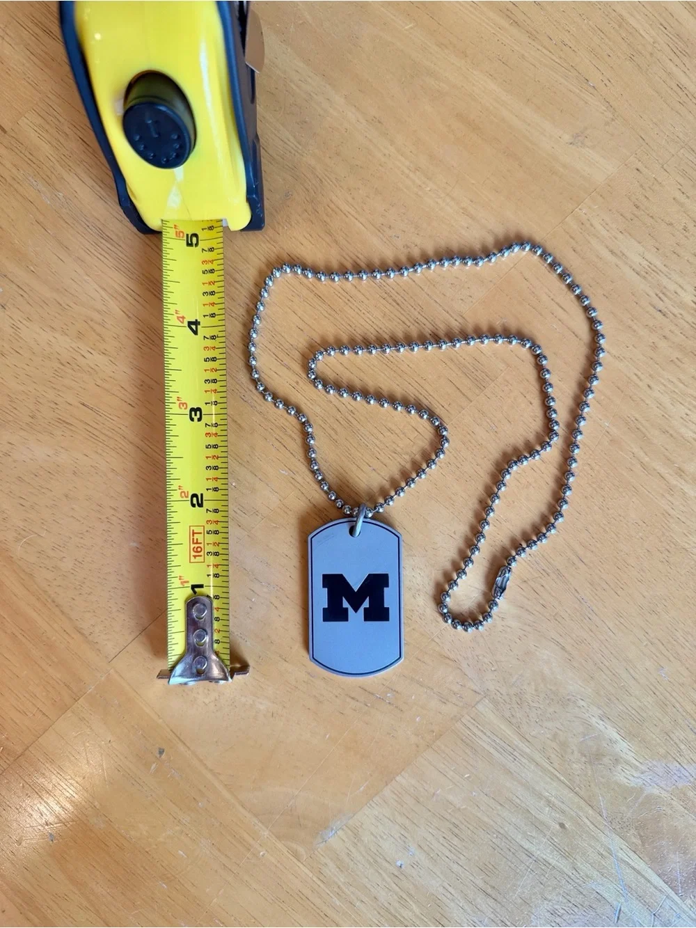 Michigan Wolverines Heavy Stainless Steel Necklace